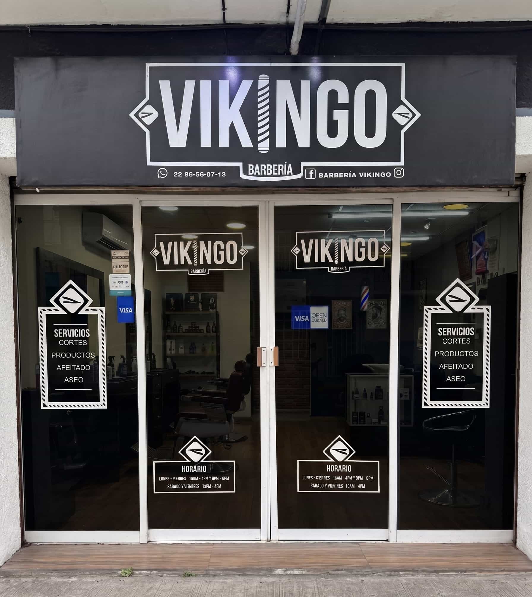 Fachada de Barbería Vikingo, la mejor barbería en Xalapa Centro, Veracruz